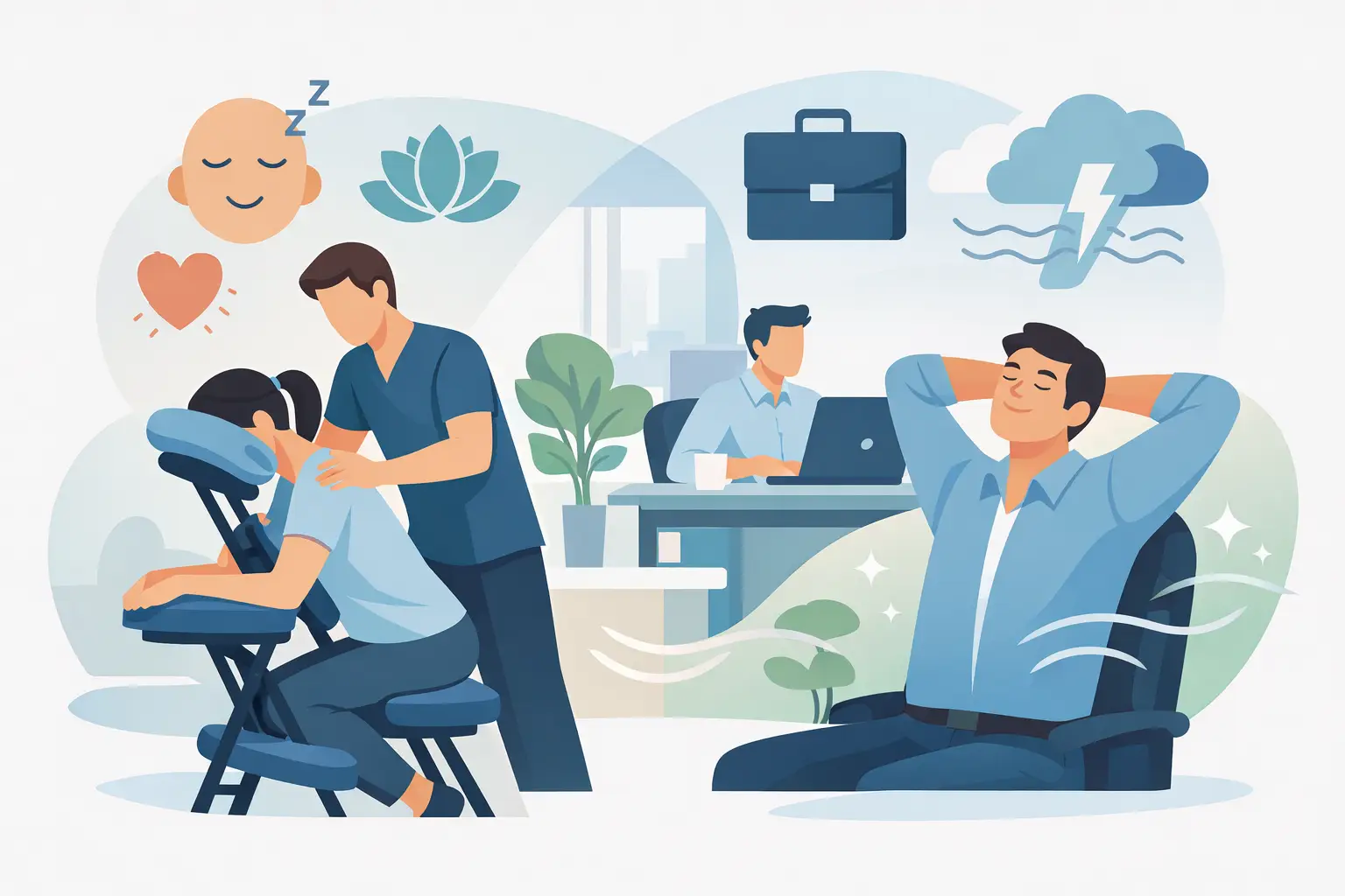 How Workplace Massage Reduces Stress at Work