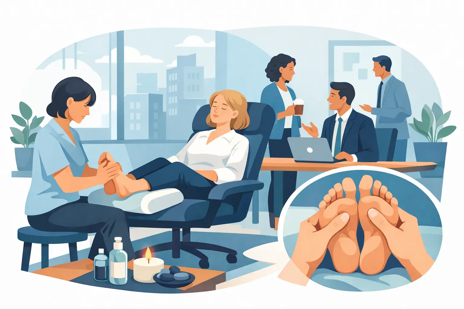 Corporate Reflexology Sessions That Work at Work