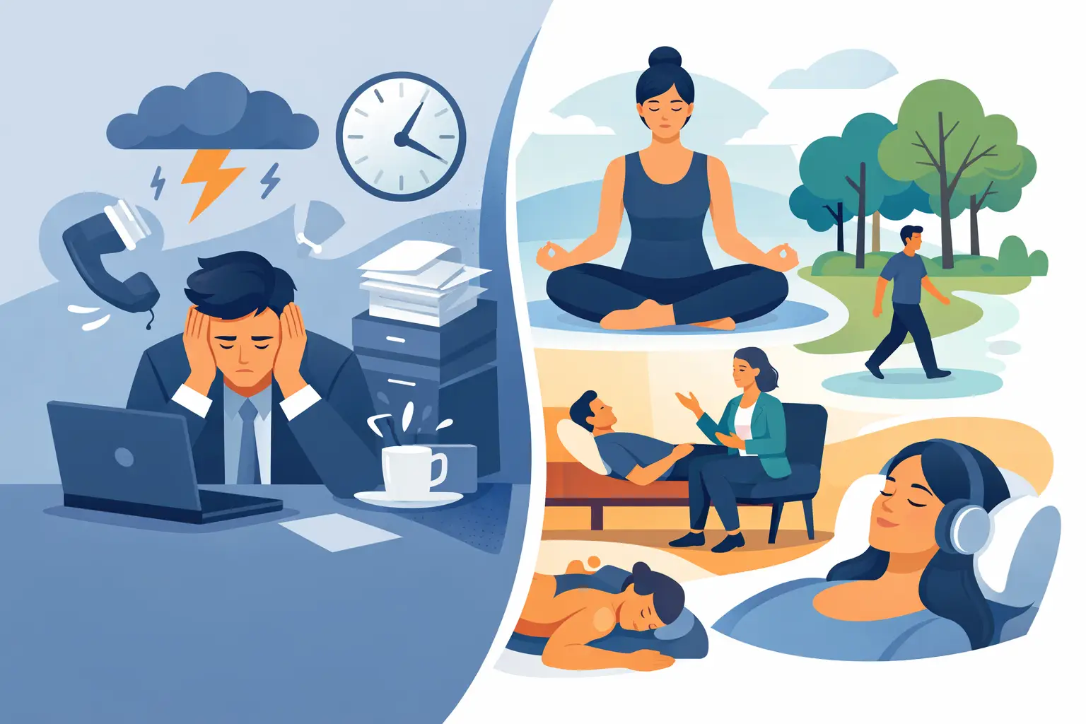 7 Best Therapies for Office Stress at Work