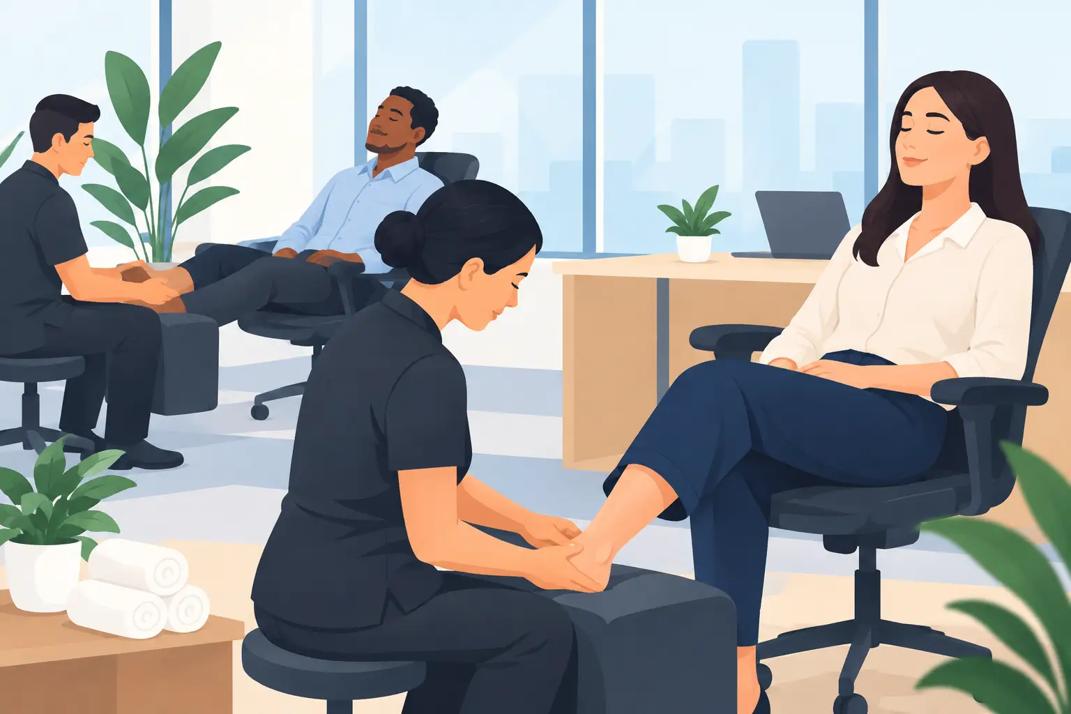 How to Book Office Reflexology for Your Team